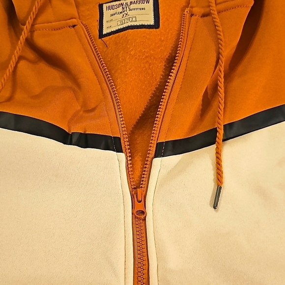 NWT Hudson & Barrow Zippered Hoodie in Gold/Cream. Size 2X - Picture 7 of 10